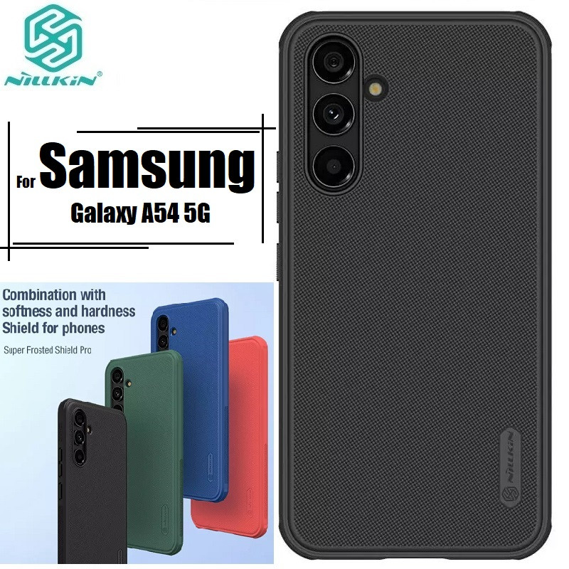 Nillkin { Galaxy A54 5G } Super Frosted Shield Pro Matte cover case for Samsung Galaxy A54 5G Smartphone Back Case Cover - Black