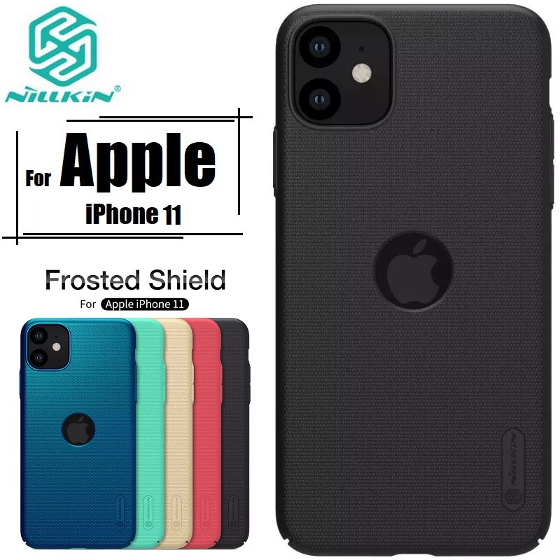 Nillkin { Apple iPhone 11 } Super Frosted Shield Matte cover case for Apple iPhone 11 Smartphone Back Case Cover - Black