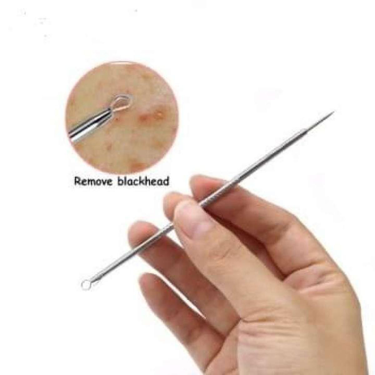 Blackhead Remover Tool Acne Pimple Spot Extractor Pin - Silver