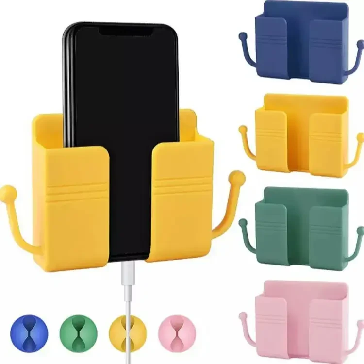 Multi-function Wall Mounted Organizer Holder, Storage Box, Remote Control, Mobile Phone Plug, Home