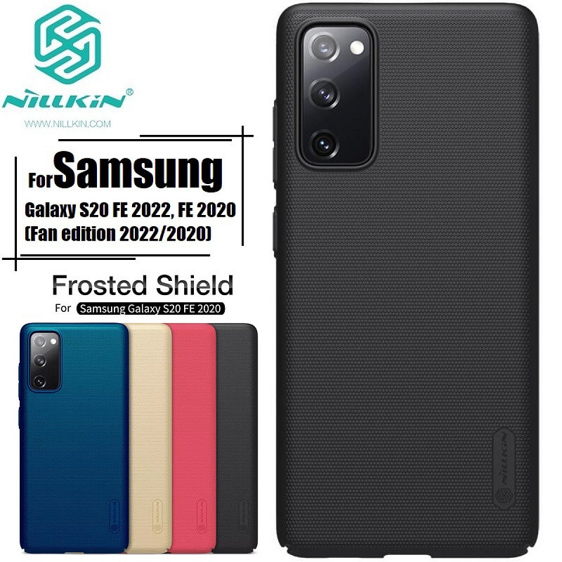 Nillkin { Samsung Galaxy S20 FE } Super Frosted Shield Matte cover case for Samsung Galaxy S20 FE Smart Phone Back Cover Case - Black