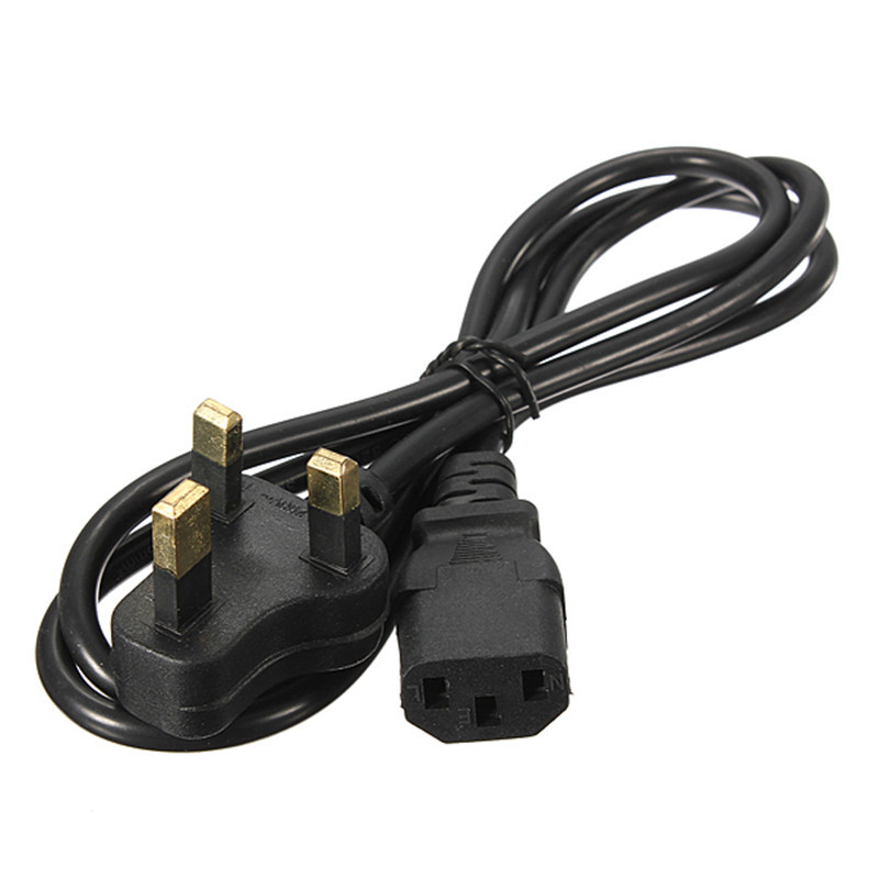 Power Cable For Desktop PC, Printer other supported PIN-3 (1.5 Miter) - Black