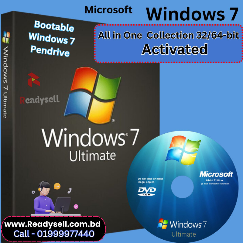 Windows 7 Full Version All in One Collection 32/64-bit Bootable