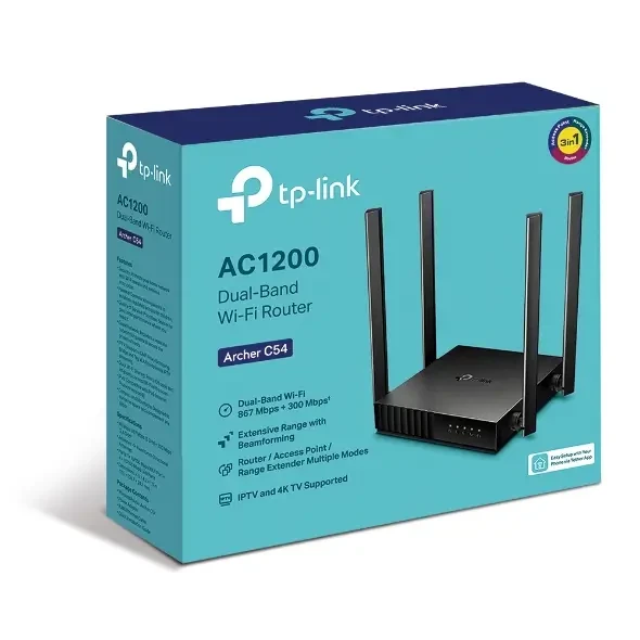 Tp-Link Archer C54 Dual Band Wi-Fi Router AC1200