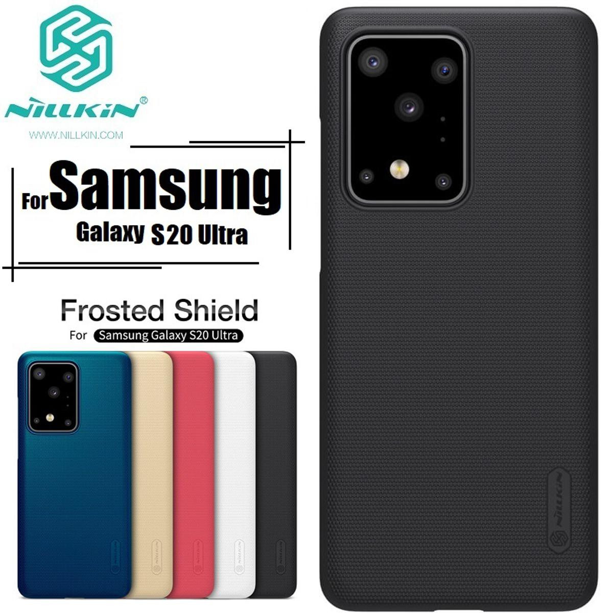 Nillkin { Samsung Galaxy S20 Ultra } Super Frosted Shield Matte cover case for Samsung Galaxy S20 Ultra Smart Phone Back Cover Case - Black