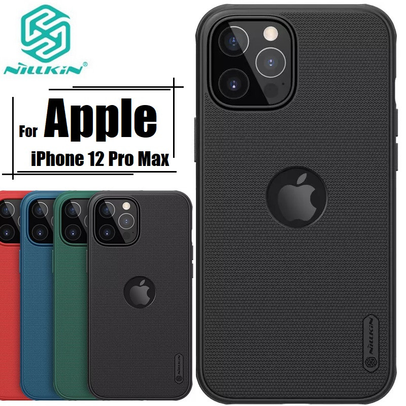 Nillkin { iPhone 12 Pro Max 6.7 } Super Frosted Shield Pro Matte cover case for Apple iPhone 12 Pro Max 6.7 (with LOGO cutout) - Black