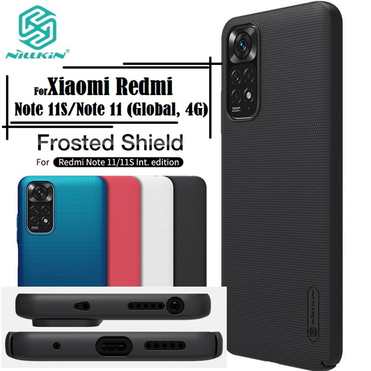 Nillkin { Redmi Note 11 / Note 11S } Nillkin Super Frosted Shield Matte cover case for Xiaomi Redmi Note 11 (Global, 4G) / Note 11S 4G (Global) - Black