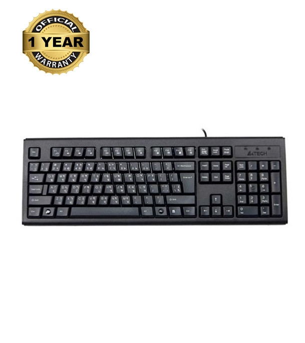 A4TECH KRS-83 FN Black Wired Multimedia (FN hotkey) Keyboard With Bangla