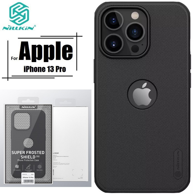 Nillkin { Apple iPhone 13 Pro } Hard PC + TPU Case for Apple iPhone 13 Pro Phone Cases Luxury Frosted PC + TPU Hard Protection Back Cover - Black