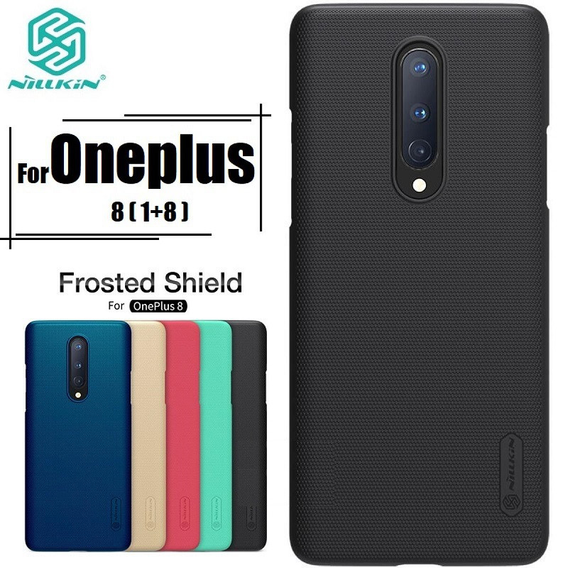 Nillkin { 1+8 } Super Frosted Shield Matte cover case for OnePlus 8 - Black