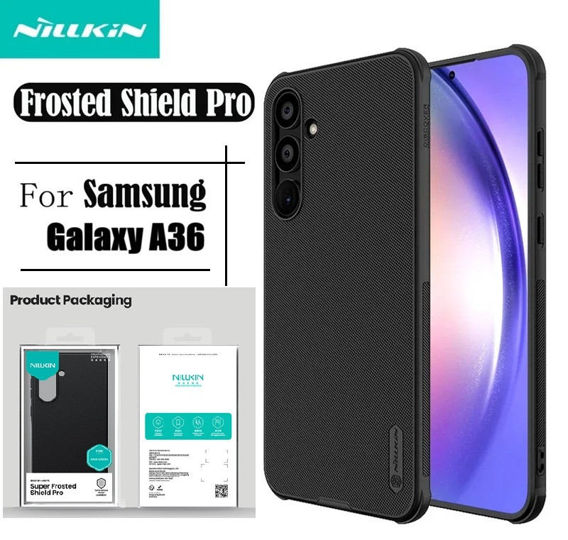 Nillkin for Samsung ( Galaxy A36 5G ) Case Super Frosted Shield Ultra-Thin Soft Edge Protection Back Cover for Samsung A36 5G Case - Black