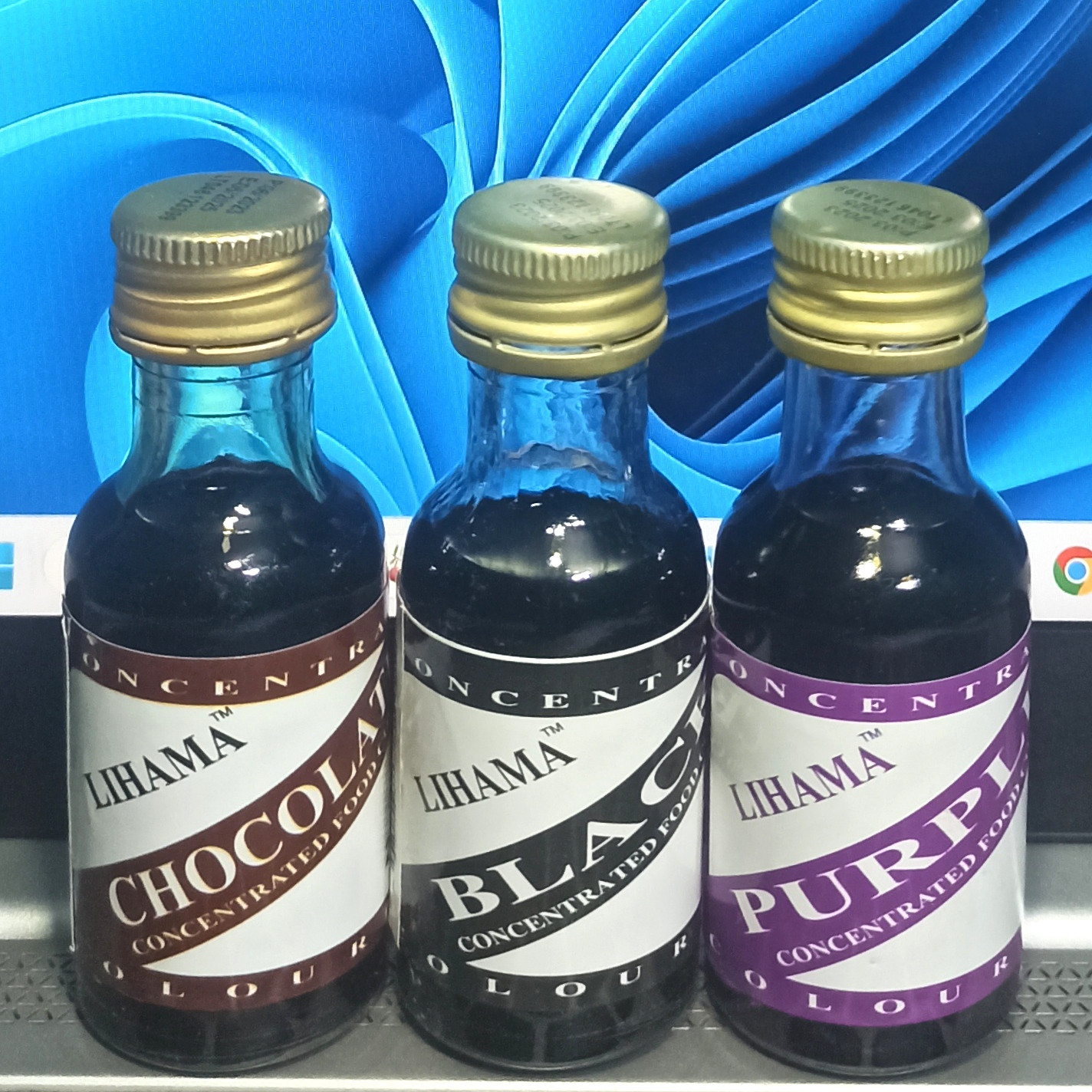 Lihama Combo Food Color Set { Chocolate + Purple + Black } = 28 ml ( 3 Pieces )