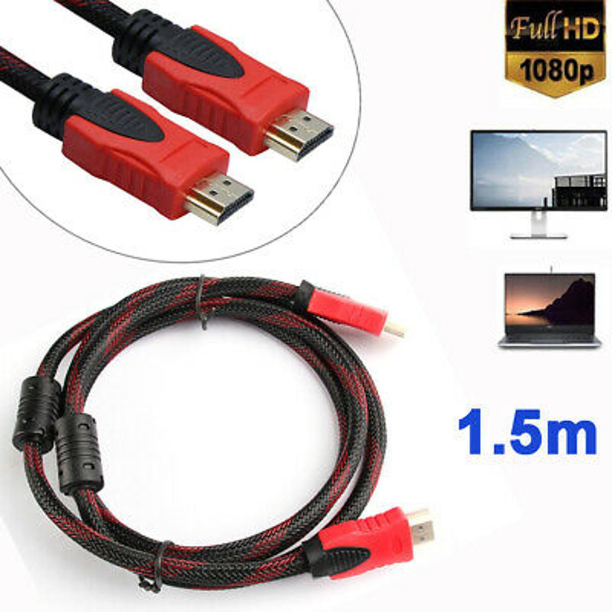 Hdmi Simply 1.5 M High Speed Hdmi To Hdmi Cable-Black And Red