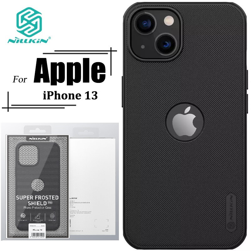 Nillkin { iPhone 13 or iPhone 14 } Super Frosted Shield Pro Matte cover case for Apple iPhone 13 /14 (with LOGO cutout) - Black