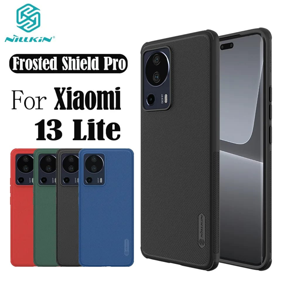 Nillkin { Mi 13 Lite } Frosted Shield Pro Thin Hard PC 360 Full Protect Shockproof Back Cover for Xiaomi Mi13 Lite - Black