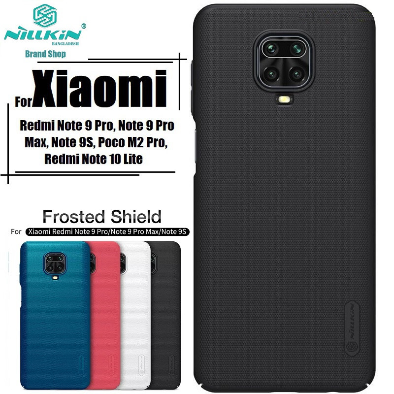 Nillkin { Xiaomi Redmi Note 9 Pro / Note 9 Pro Max  } Super Frosted Shield Matte cover case for Xiaomi Redmi Note 9 Pro, Note 9 Pro Max, Note 9S, Poco M2 Pro, Redmi Note 10 Lite - Black