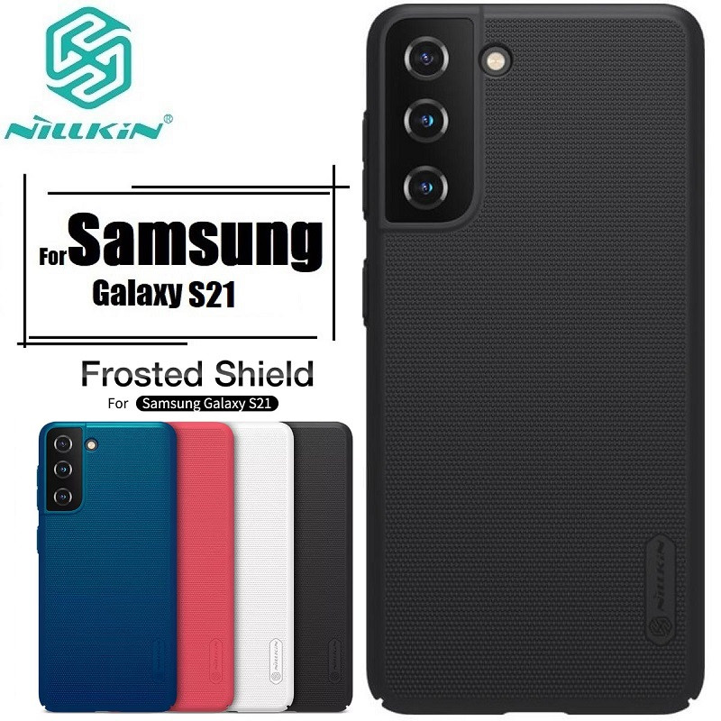 Nillkin { Samsung Galaxy S21 } Super Frosted Shield Matte cover case for Samsung Galaxy S21 Smart Phone Back Cover Case - Black