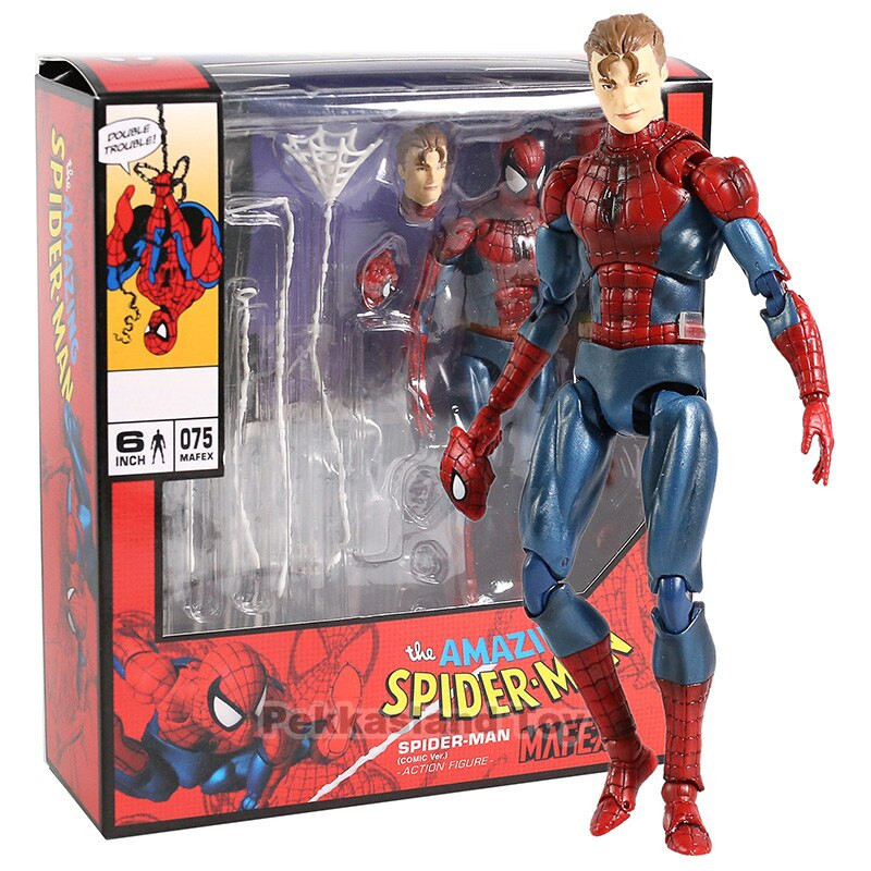 MAFEX No.075 Spiderman Ver. PVC Action Figure Collectible ToySpiderman Ver. PVC Action Figure Collectible Toy