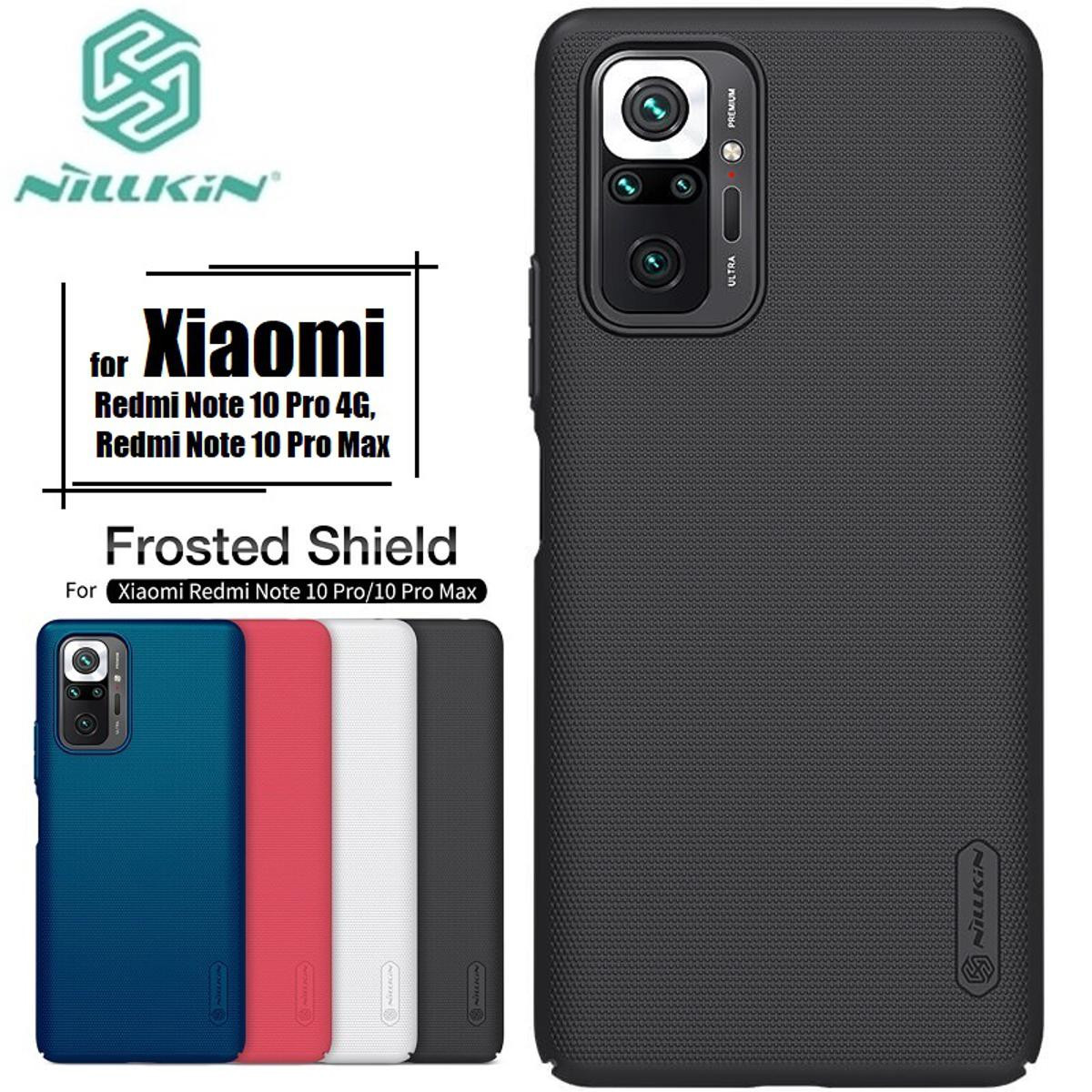 Nillkin { Xiaomi Redmi Note 10 Pro / Note 10 Pro Max } Super Frosted Shield Matte cover case for Xiaomi Redmi Note 10 Pro 4G, Redmi Note 10 Pro Max - Black