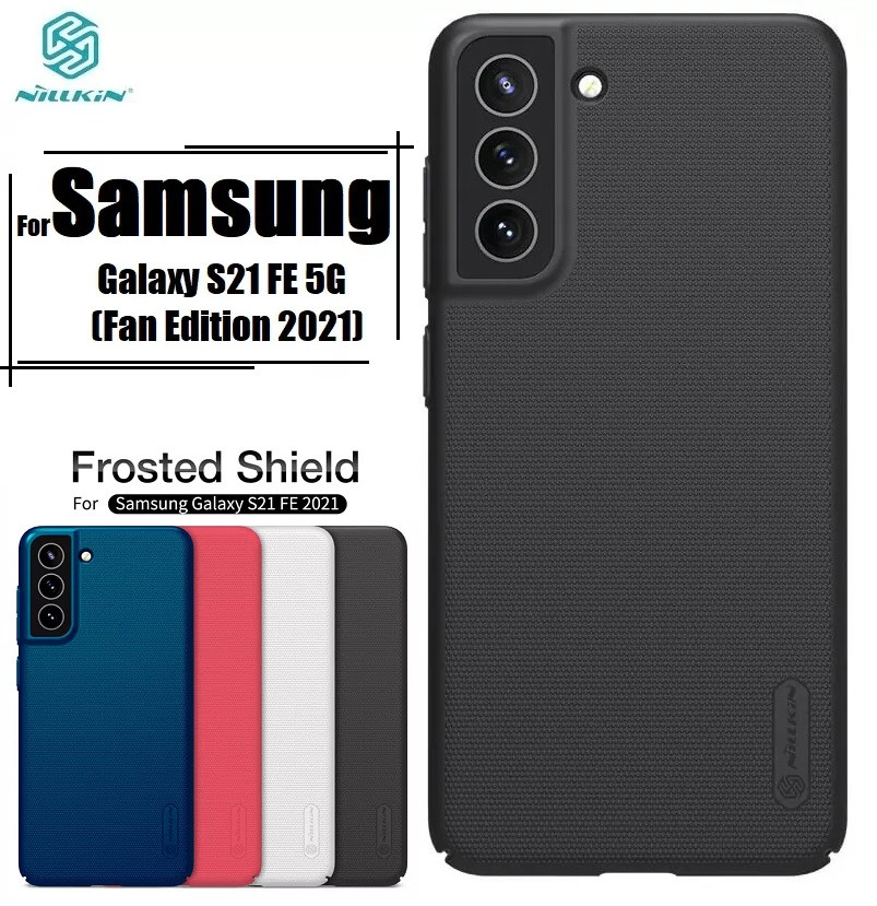 Nillkin { Samsung Galaxy S21 FE } Super Frosted Shield Matte cover case for Samsung Galaxy S21 FE Smart Phone Back Cover Case - Black